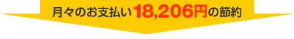 月々のお支払い18,206円の節約