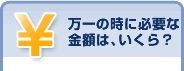 万一の時に必要な金額は、いくら？