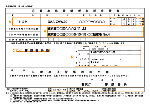 車庫証明とは 証明書の取り方から必要書類の書き方 手続き方法について